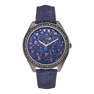 Guess Ladies' Animal Print Blue Bracelet Watch - Product number 9695567