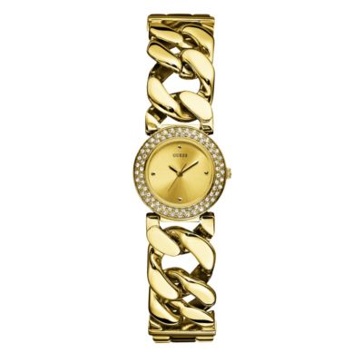 Guess Ladies' Gold Crystal Bracelet Watch - Product number 9695575