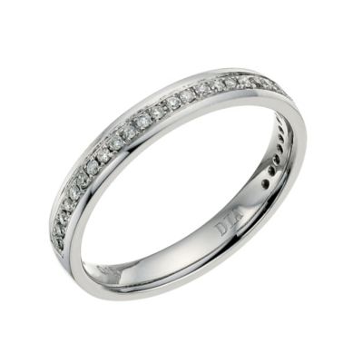 Palladium diamond set 3mm ring - Product number 9700099