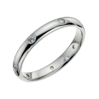Palladium diamond set ring - Product number 9702563