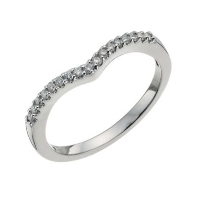 Platinum 0.15 ct diamond ring - Product number 9703357