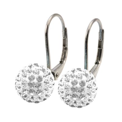Tresor Paris Froidfond white crystal ball drop earrings - Product number 9703985