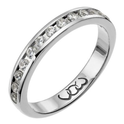18ct white gold third carat diamond eternity ring - Product number 9709495