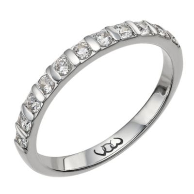 18ct white gold third carat diamond bar eternity ring - Product number 9709622