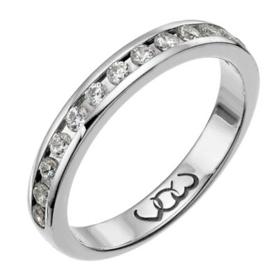9ct white gold third carat diamond channel set eternity ring - Product number 9710272