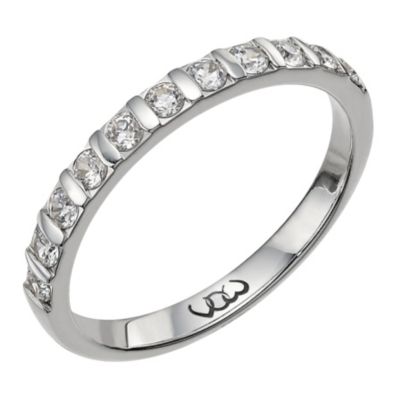 9ct white gold third carat diamond bar eternity ring - Product number 9710418