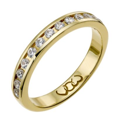 9ct gold third carat diamond channel set eternity ring - Product number 9710663
