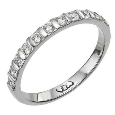 Palladium third carat diamond bar eternity ring - Product number 9711201