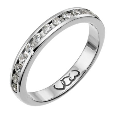 Platinum third carat diamond channel set eternity ring - Product number 9711465
