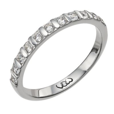 Platinum third carat diamond bar eternity ring - Product number 9711600