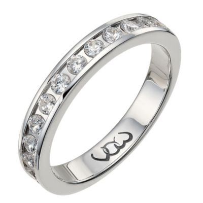 Palladium half carat diamond channel set eternity ring - Product number 9713441