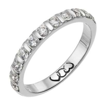 Palladium third carat diamond bar eternity ring - Product number 9713573