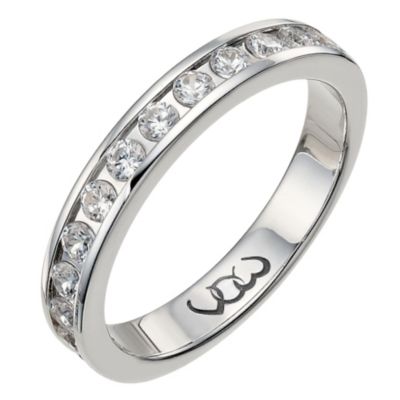 Platinum half carat diamond channel set eternity ring - Product number 9713840