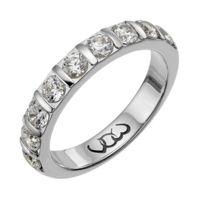 18ct white gold one carat diamond bar eternity ring - Product number 9714367