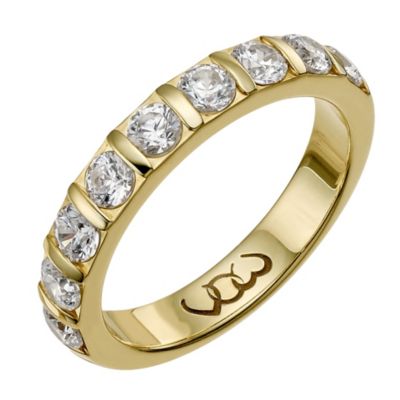 18ct yellow gold one carat diamond bar eternity ring - Product number 9714766