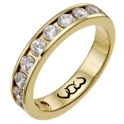 9ct gold one carat diamond channel set eternity ring - Product number 9715460