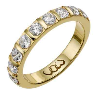 9ct gold one carat diamond bar eternity ring - Product number 9715592