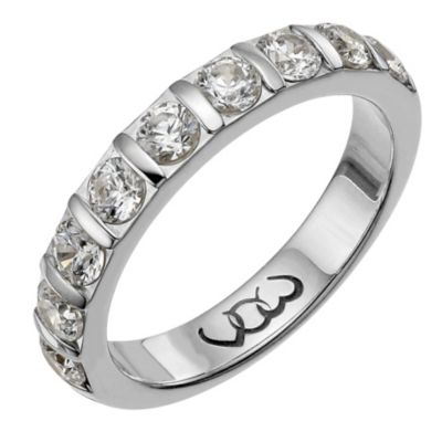 Palladium one carat diamond bar eternity ring - Product number 9715983