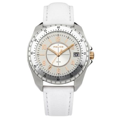 Police Men's Two Tone White Strap Watch - Product number 9716696