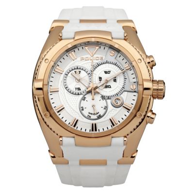Police Men's Rose Gold White Bracelet Watch - Product number 9716734