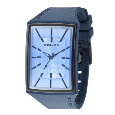 Police Men's Blue Rectangle Strap Watch - Product number 9716793