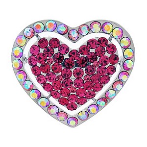 Pink Heart Brooch