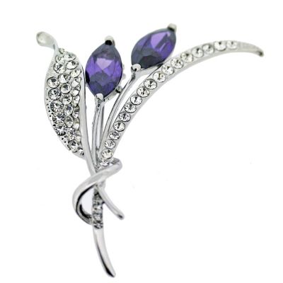 Purple Flower Brooch