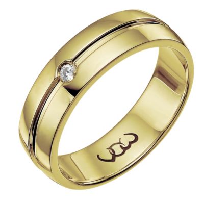 9ct gold diamond set 6mm ring - Product number 9718419