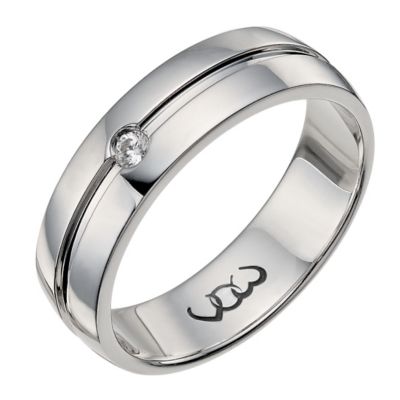 Platinum diamond set 6mm ring - Product number 9718931