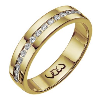 9ct gold quarter carat diamond set 5mm ring - Product number 9719199