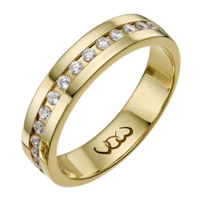9ct gold third carat diamond set 5mm ring - Product number 9719997