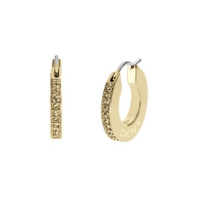 DKNY Gold-Plated Crystal Creole Earrings - Product number 9724257