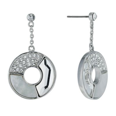 Radiance With Swarovski Crystal Round Drop Earrings