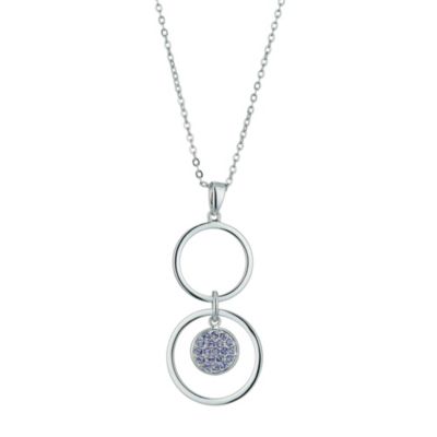 Radiance With Purple Swarovski Crystal Circle Drop Pendant - Product number 9724877