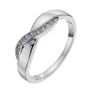 Radiance With Swarovski Crystal Crossover Ring Size L