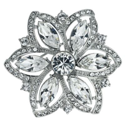 Radiance With Swarovski Crystal Flower Brooch - Product number 9725040