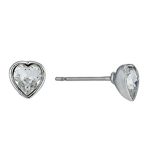 Radiance With Swarovski Crystal Elements Heart Stud Earrings