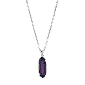 Radiance With Purple Swarovski Crystal Long Pendant