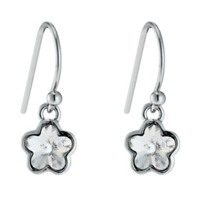 Radiance With Swarovski Crystal Flower Drop Earrings