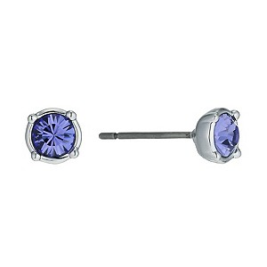 Radiance With Purple Swarovski Crystal Stud Earrings