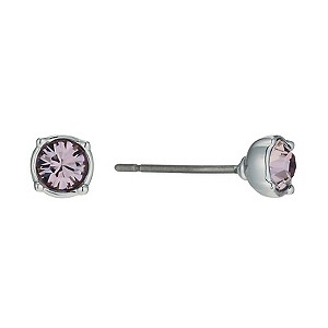 Radiance With Pink Swarovski Crystal Stud Earrings
