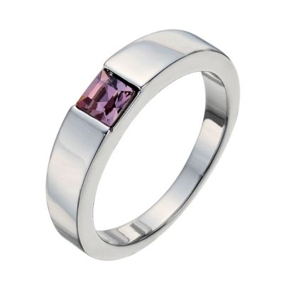 Radiance With Pink Swarovski Crystal Ring Size L
