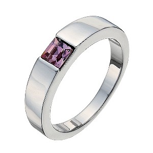 Radiance With Pink Swarovski Crystal Ring Size L