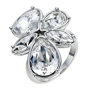 Radiance With Swarovski Crystal Flower Ring Size L