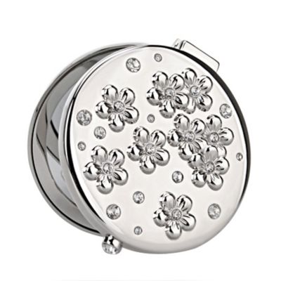 H Samuel Round Flower Compact Mirror