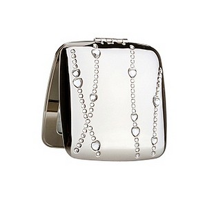 H Samuel Square Crystal Compact Mirror