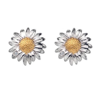 Hot Diamonds silver and gold plated diamond daisy earrings - Product number 9727930