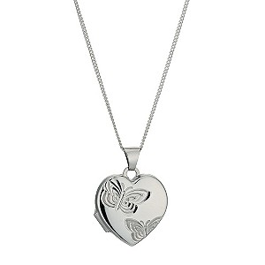 Silver Butterfly Heart PendantSilver Butterfly Heart Pendant