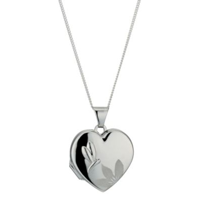 Silver 18mm Butterfly Heart Locket - Product number 9732926