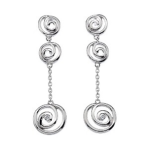 Hot Diamonds Triple Spiral Drop Earrings
